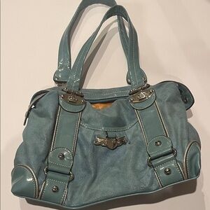 Kathy Van Zeeland Teal Shoulder Bag